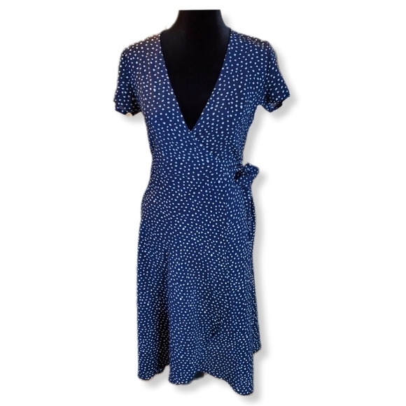 Vintage Princess Polly Polka Dot Wrap Dress Sz 2 - Picture 1 of 13